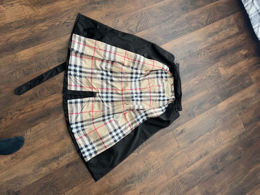 Burberry Brit Black Trench Coat Size US 2 - Picture 4 of 14